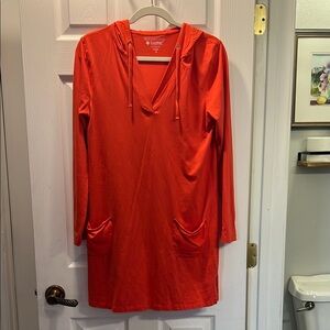 Coolibar Vibrant Orange Hooded Tunic UPF 50+